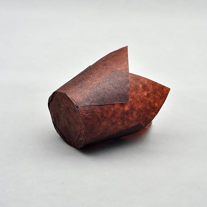 Large Muffin Greaseproof paper Baking cupcake cups, 2-1/4" x 4" Chocolate Brown Tulip Baking Cup