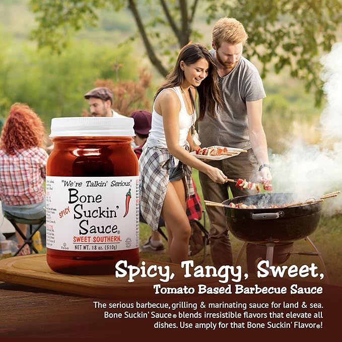 Bone Suckin' Sauce Sweet Southern BBQ Sauce, Gluten-Free, Non-GMO, Kosher, Sweetened with Cane