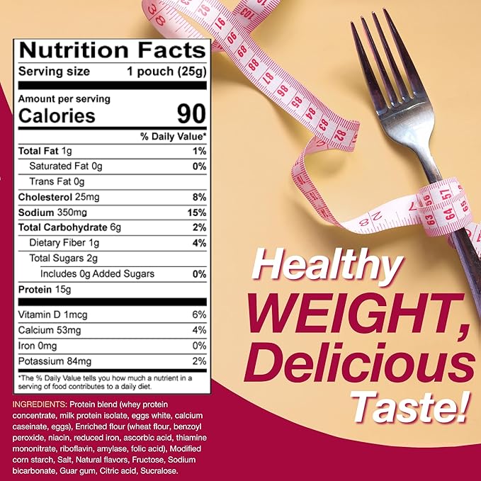 ProtiDIET Naturally Flavored Protein Pancake Mix - Low Fat High Protein Snacks - Nutrient-Rich