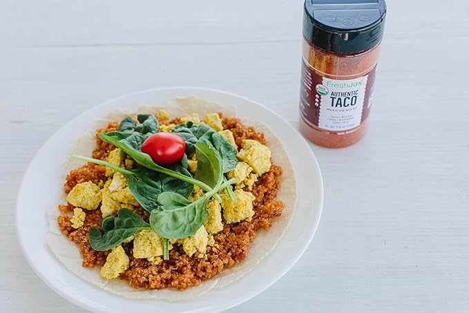 FreshJax Premium Gourmet Spices and Seasonings (Organic Taco Seasoning: Mexican Blend) Large 4.8 oz