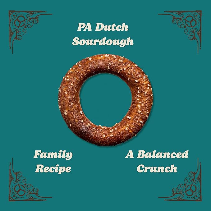 Unique Snacks Sourdough Craft Beer Pretzel Rings, Delicious Homestyle Baked Snack Bag, Vegan, OU