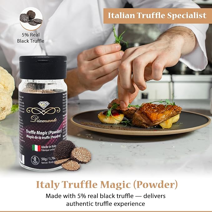 Diamante Italy Truffle Magic (Powder) with 5% Black Truffle Content - Truffle All Purpose Seasoning