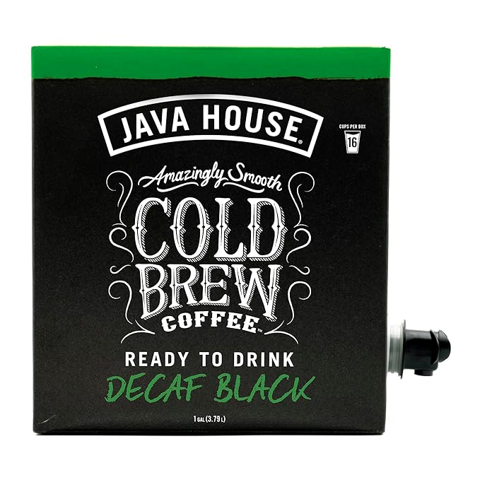 Java House Cold Brew Coffee on Tap – Premium 100% Arabica Decaf – Smooth Decaf with Chocolate &