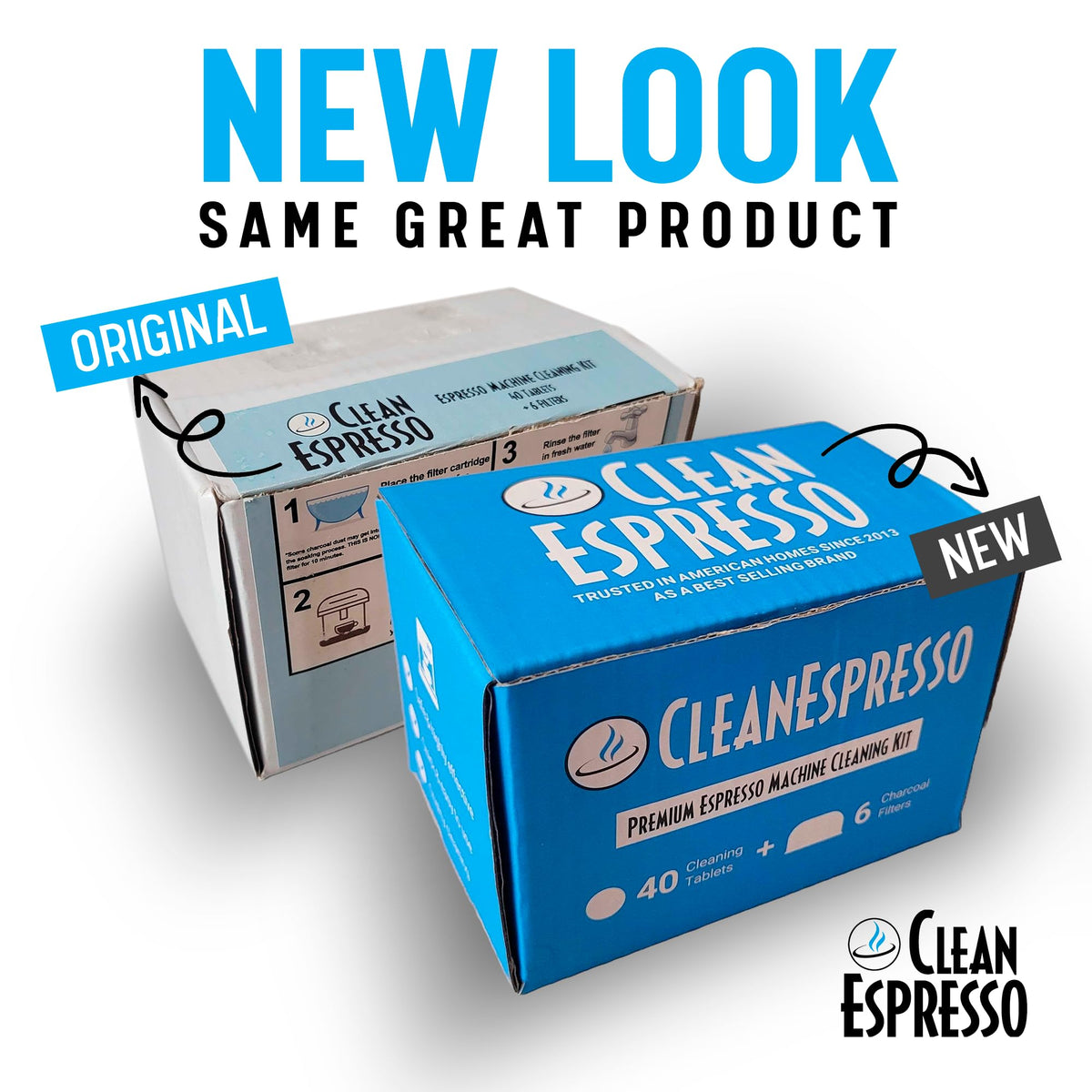 CleanEspresso - Designed For Breville Cleaning Kit - 40 Cleaning Tablets and 6 Water Filters for