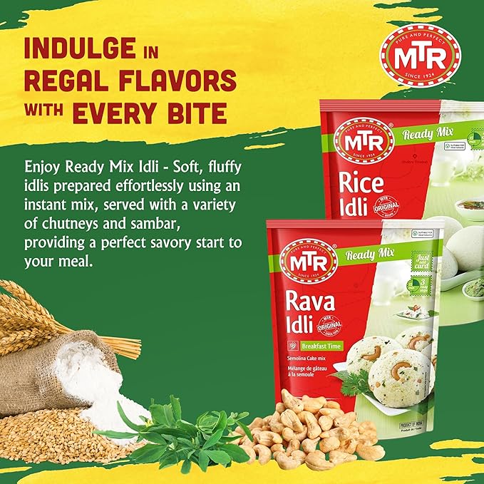 MTR Instant Assorted Mix - Ready to Cook Authentic Indian Breakfast, Lunch, Dinner or Snack Meal