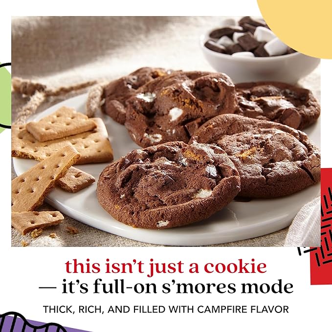 David's Cookies Fresh Baked Decadent Jumbo Smores Cookies Gift Basket Tin - Flavorful Gourmet