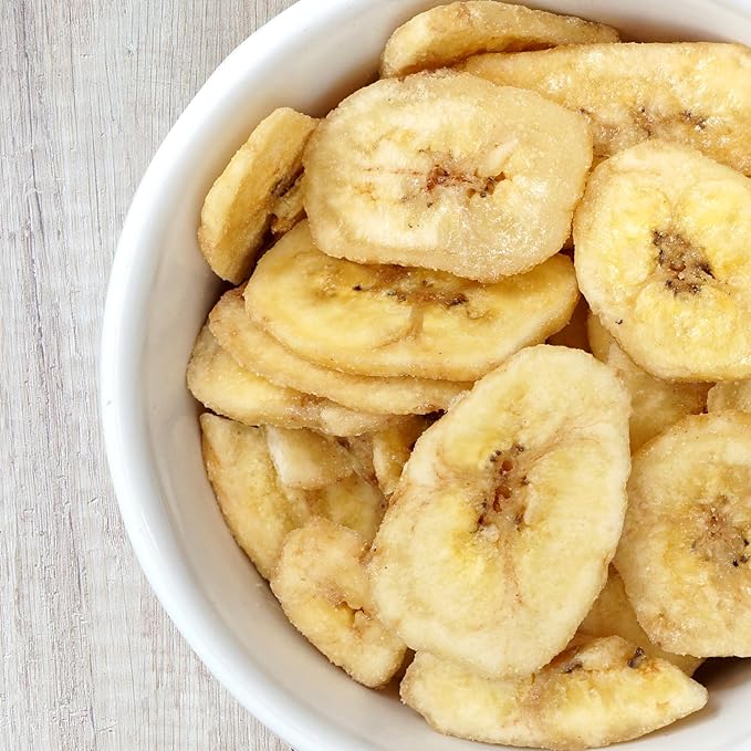 Dried Banana Chips, 4 Pound Bag Banana Chips, Dried Fruit, Dehydrated Bananas, The Hampton Popcorn