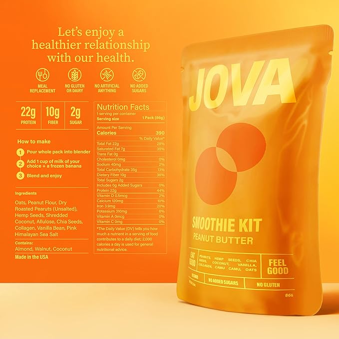JOVA Smoothie Variety Pack | Nutritious, Delicious & Ready in 1 Minutes | 22g+ Protein