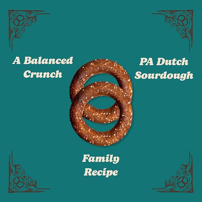 Unique Snacks Sourdough Craft Beer Pretzel Rings, Delicious Homestyle Baked Snack Bag, Vegan, OU