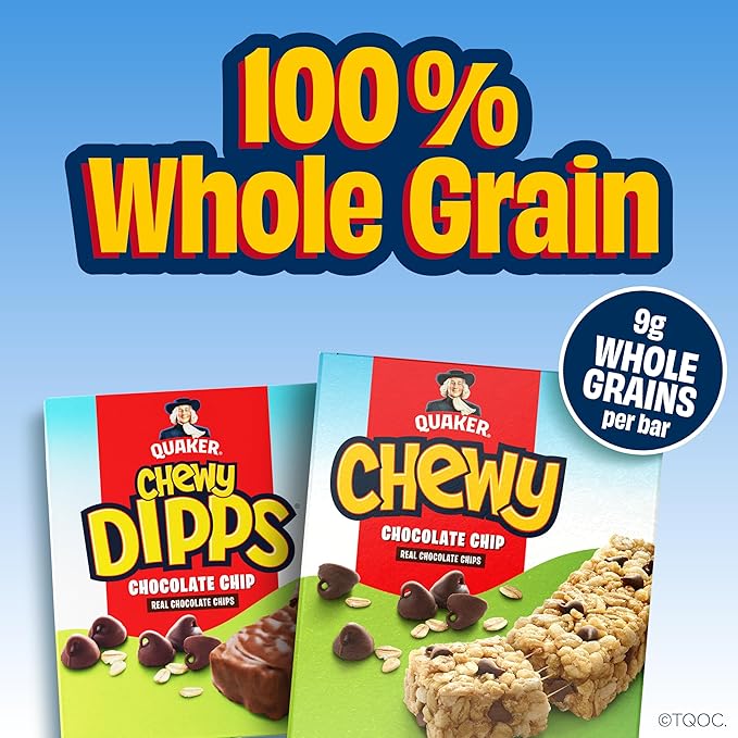Quaker Chewy Granola Bars, Oatmeal Raisin, 58 Count