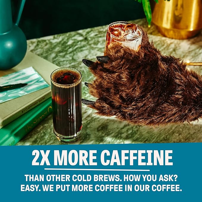 Wandering Bear Organic Vanilla Cold Brew Coffee, 32 fl oz, 6 pack - Extra Strong, Bold, Smooth