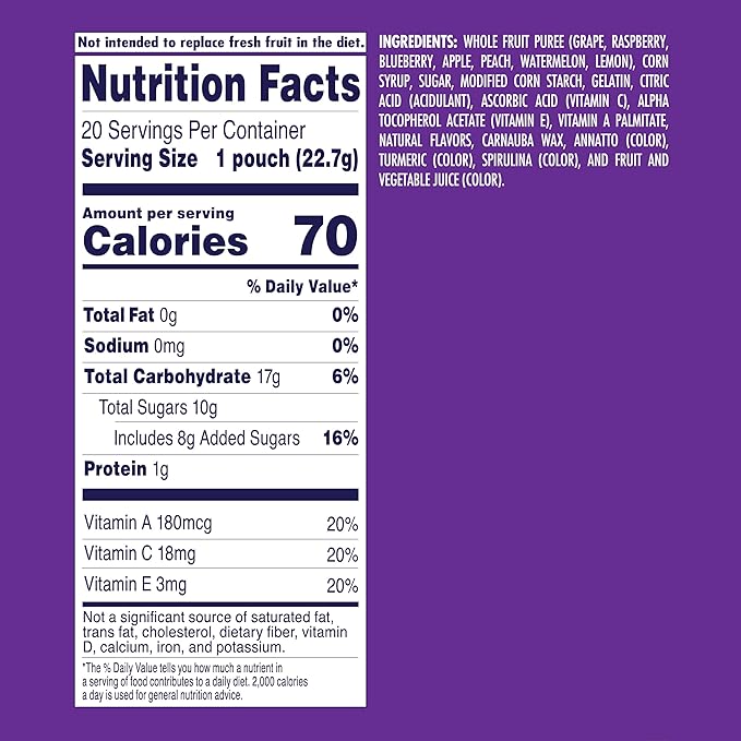 Welch's Fruit Snacks, Juicefuls Fusions, Assorted Fruit Flavor, Bulk Pack, Gluten Free, Natural