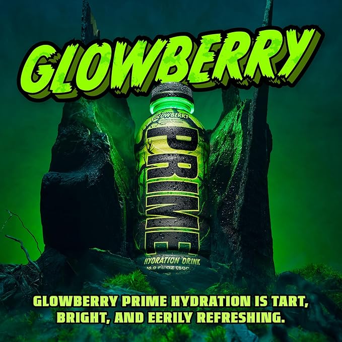 PRIME Hydration GLOWBERRY, Sports Drinks, Electrolyte Enhanced for Ultimate Hydration, 250mg BCAAs