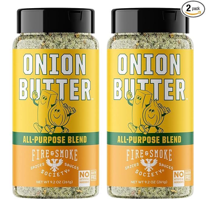 Fire & Smoke Society Onion Butter All Purpose Seasoning | BBQ Rubs for Smoking and Grilling |