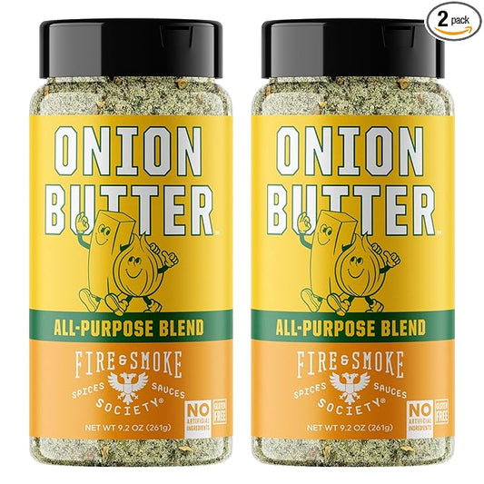 Fire & Smoke Society Onion Butter All Purpose Seasoning | BBQ Rubs for Smoking and Grilling |
