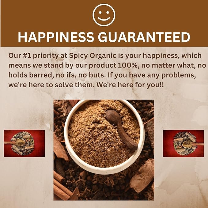 SPICY ORGANIC Garam Masala 4oz - Indian Spice Blend with Cardamom, Cinnamon & Cloves - All Natural