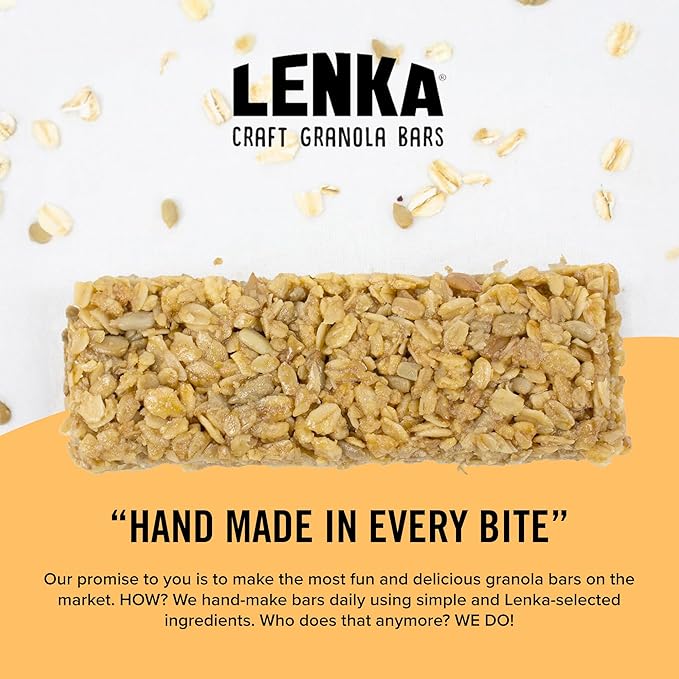 Lenka Bars - Vanilla Espresso Snack Bars, Gluten Free, High Fiber, Kosher, Wholesome, No Artificial