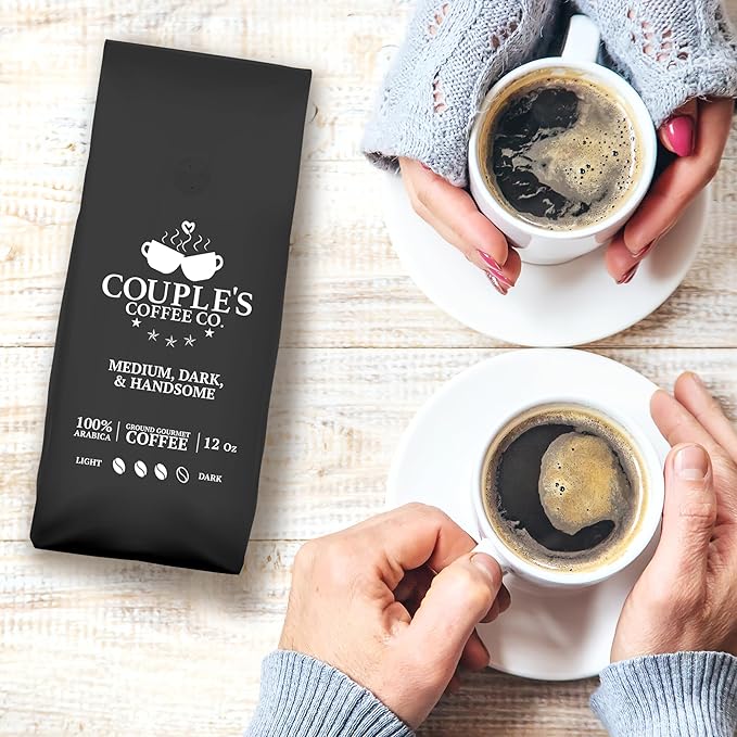 Couple?™s Coffee Ground Coffee | Gives Back to Military Families | Medium Dark and Handsome | A