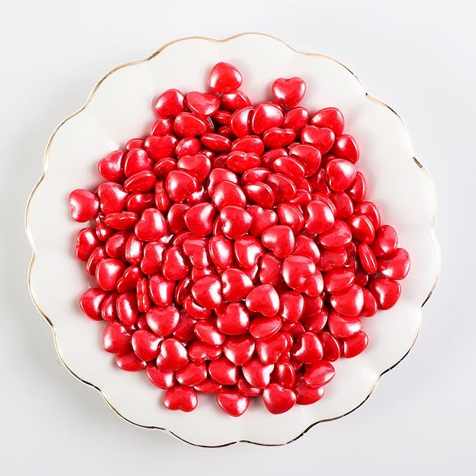 Kasvan Mixed Heart Shapes Sprinkles - Edible Candy Pearls 130g/4.58 Oz, Mix Size, Baking Cake