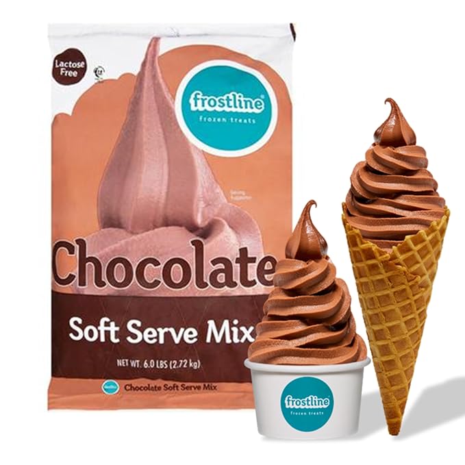 Frostline Chocolate Soft Serve Ice Cream Mix, Lactose & Gluten Free - Just Add Water, Dairy, or