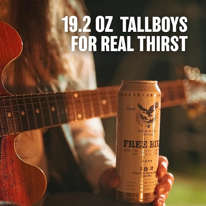Free Bird, Sparkling Southern Spring Water, 12-Pack (19.2oz Tallboy Cans) – Unflavored Carbonated