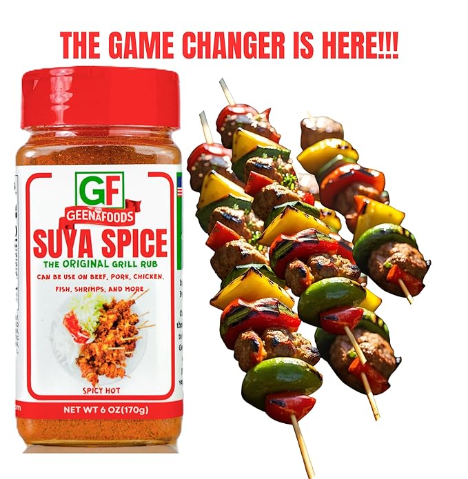 Geenafoods Suya pepper, African( Nigerian & Ghanaian)-Inspired Seasoning pepper Blend for Beef and