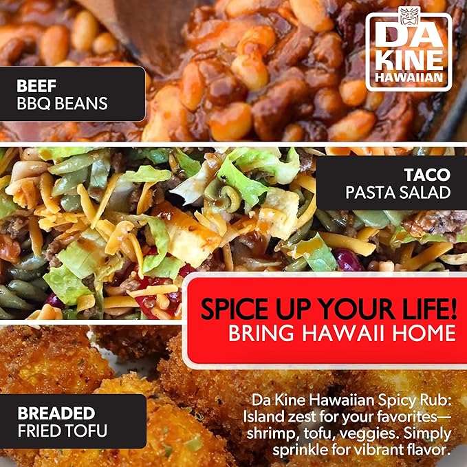 Da Kine Hawaiian Premium BBQ Dry Rub Seasoning - Authentic BBQ Seasoning Blend, Perfect Gourmet Rub