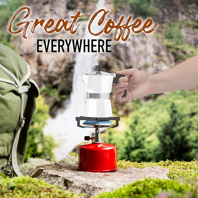 Zulay Moka Pot Espresso Stovetop Coffee Maker - Leak-Proof, Stainless Steel, Easy to Clean, Heat