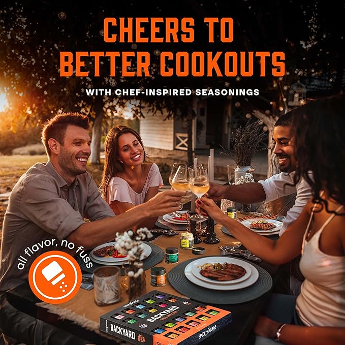 Grilling Spice Set Grill Seasoning Gifts, 20 Unique Spices and Seasonings Jars Gift Set, BBQ Gifts