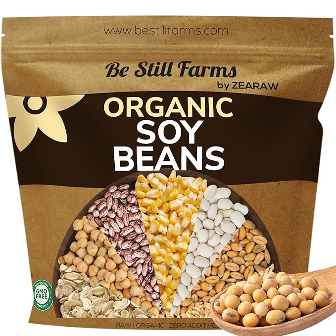 Be Still Farms Organic Soybeans - Soy Beans Dry (2.8 lb) aka Soya Nuts - Great for Edamame, Soy