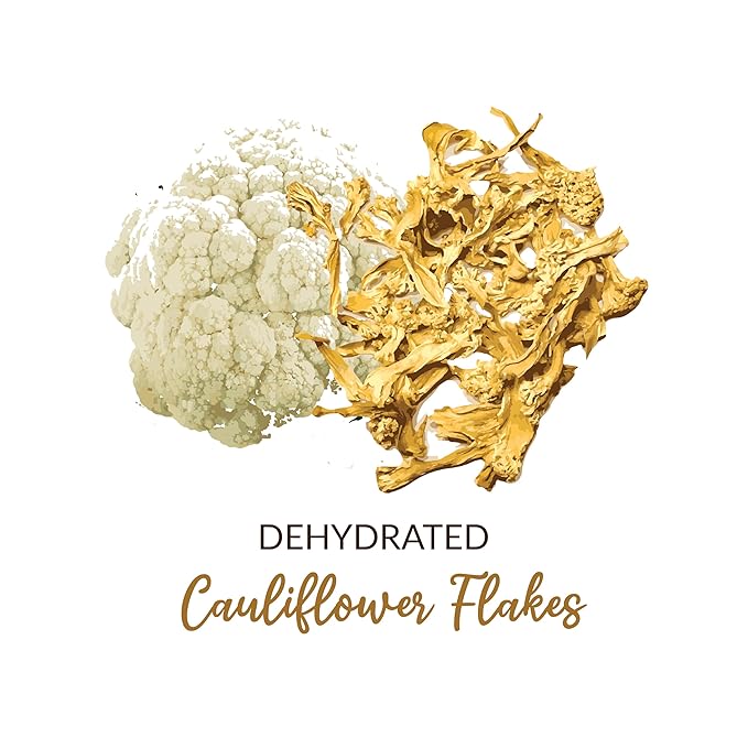 SHROOTS Dehydrated Cauliflower Flakes | 100% Natural, Freshly Dried, Preservative-Free | Perfect