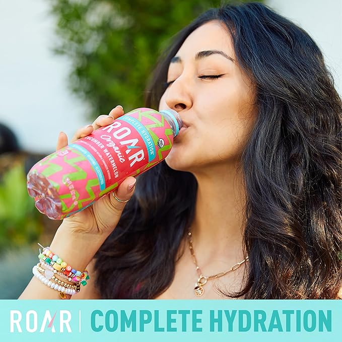 Roar Organic Electrolyte Infusions - USDA Organic - Cucumber Watermelon - with Antioxidants, B