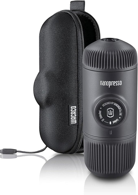 WACACO Nanopresso Portable Espresso Maker Bundled with Protective Case, Mini Travel Coffee Machine