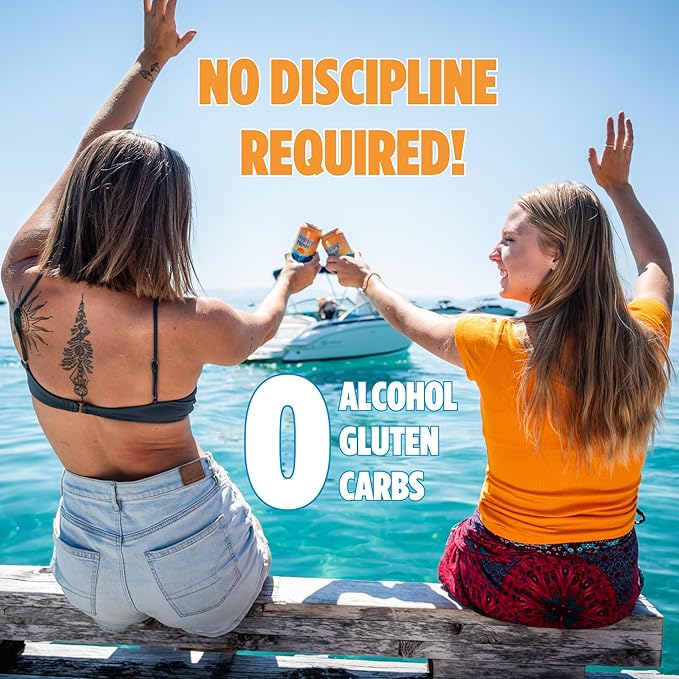 Hoppy Hour Sparkling Hop Water, Non-Alcoholic and Adaptogens Drink, Zero Sugar and Calories, Tasty