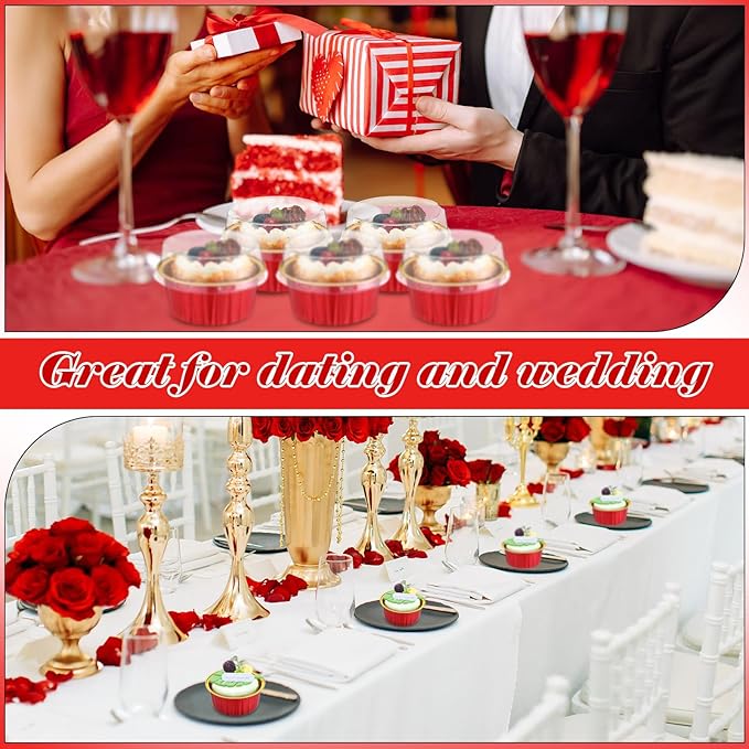 Gejoy 400 Pcs Aluminum Foil Baking Cups with Lids 5 oz Disposable Ramekins Mini Cake Pans Creme