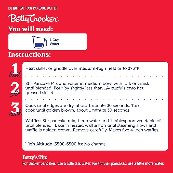Betty Crocker Buttermilk Pancake and Waffle Mix, 6.75 oz. (Pack of 9)