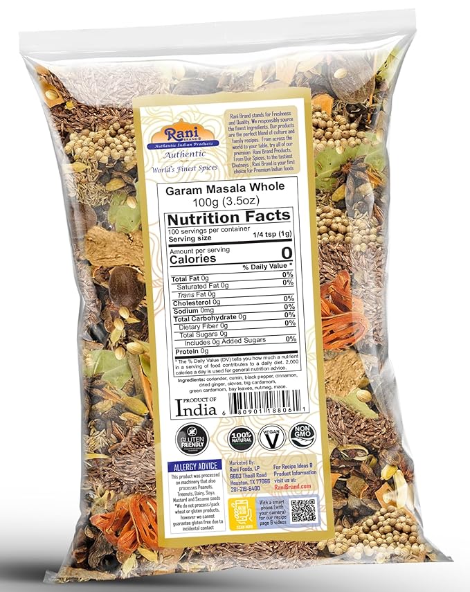 Rani Garam Masala Indian 11 Whole Spices Blend 3.5oz (100g) ~ All Natural, Salt-Free | Vegan | No