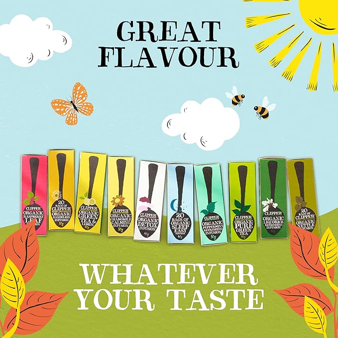 Clipper Tea Spicy Chai Herbal Tea ??Caffeine Free, USDA Organic, Great Hot or Iced ??Warming