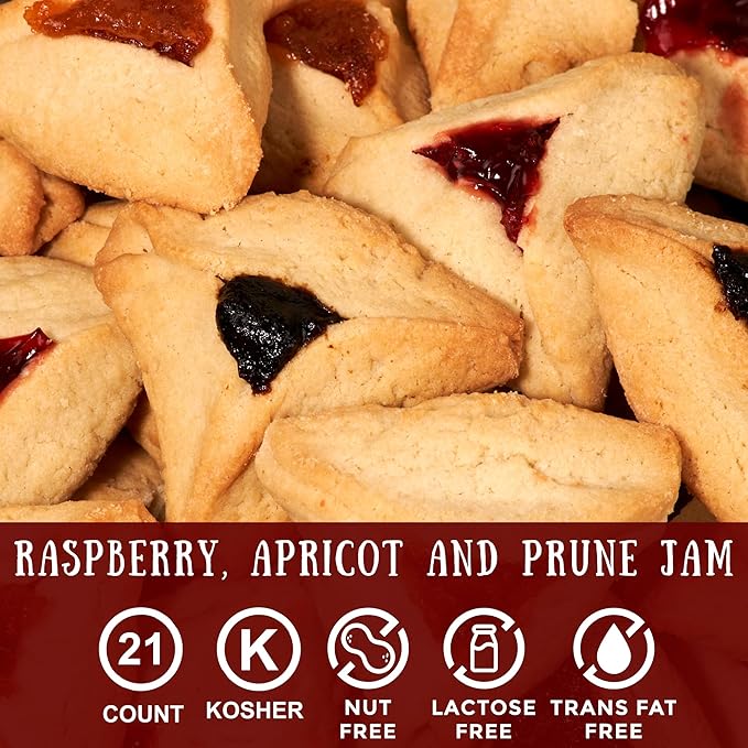 Hametaschen Cookies | Fathers Day Gift Box | Shortbread Cookies Filled with Apricot, Raspberry &