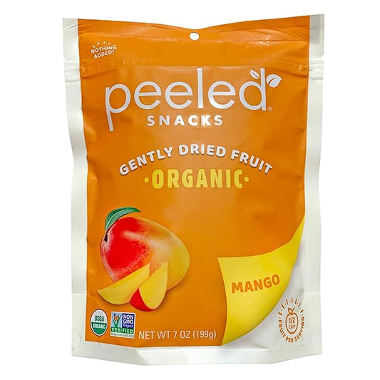 Peeled Snacks Organic Dried Fruit ??Healthy, Vegan Snacks for On-the-Go Lunch and More Mango 7 Oz