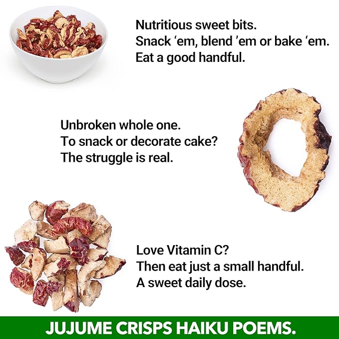 USDA Organic California Grown Pure Jujube Product | JUJUME Crisps | Sweet Jujube Chips | ZERO Added