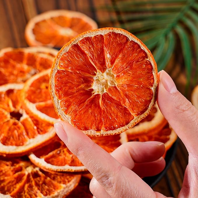 Dried Blood Orange Slices, 8.82oz/250g,Dehydrated Orange Slices For Cocktails,100% Natural Fruit No