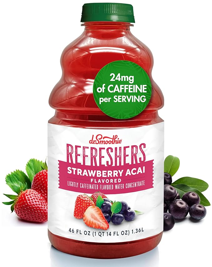 Dr. Smoothie Refreshers Strawberry Acai ??Made with Real Fruit Juice ??Drink Concentrate, No