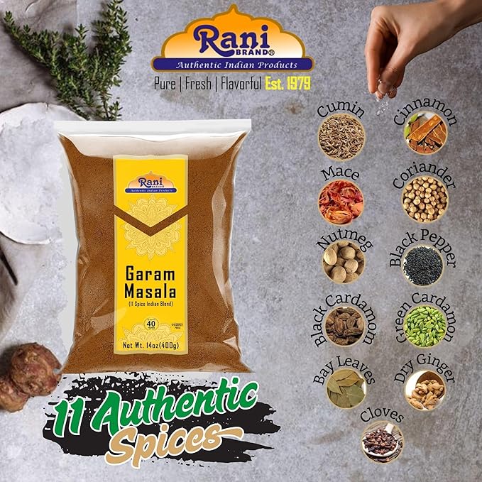 Rani Garam Masala Indian 11-Spice Blend 14oz (400g) ~ All Natural, Salt-Free | Vegan | No Colors |