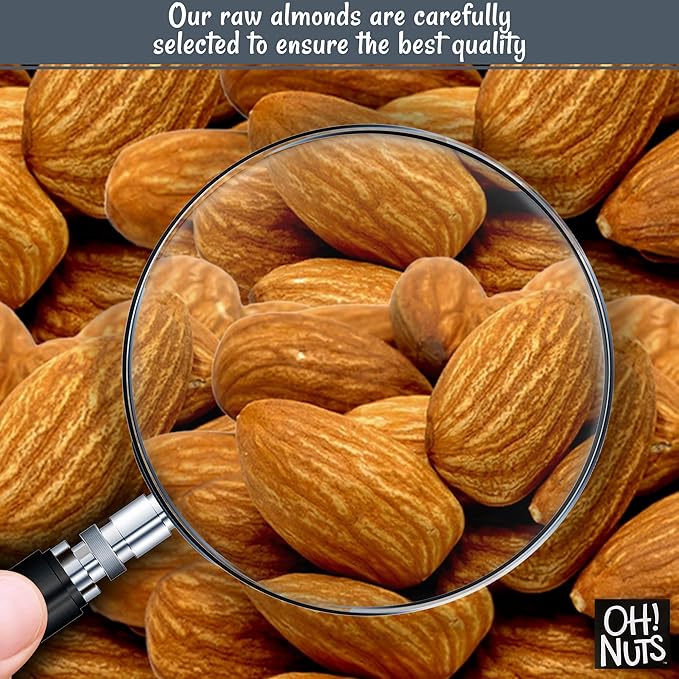 Oh! Nuts Almonds - Raw - 100% Natural - 2 lb - High-Protein Whole Almonds - Packed in New York