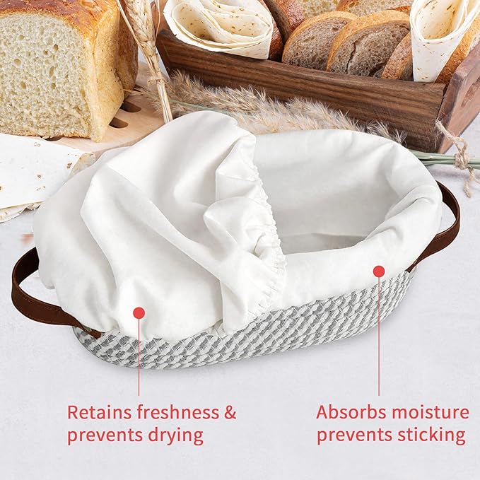 38 Pcs Sourdough Starter Kit, Cotton Rope Banneton Bread Proofing Basket with Sourdough Starter
