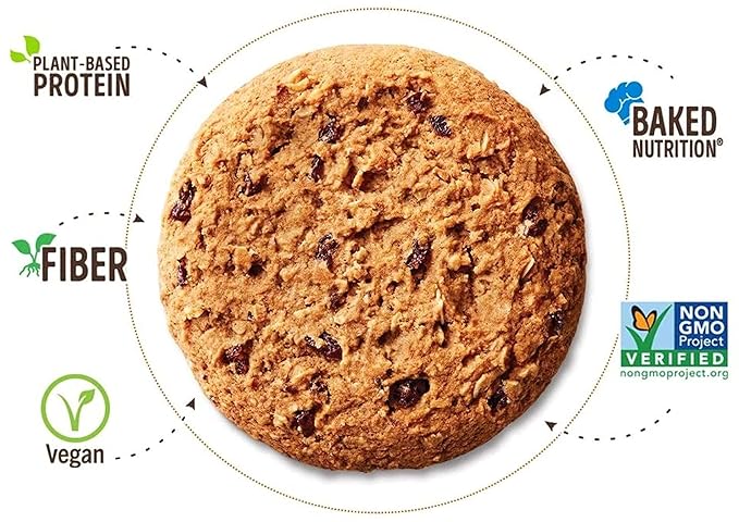 Lenny & Larry's The Complete Cookie, Oatmeal Raisin, 16g Plant Protein, Vegan, Non-GMO, 4 Ounce