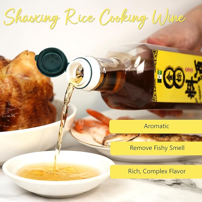 NPG Premium Shaoxing Cooking Wine 33.81 Fl Oz, Authentic Chinese Shao Hsing Rice Wine, Red Cooking