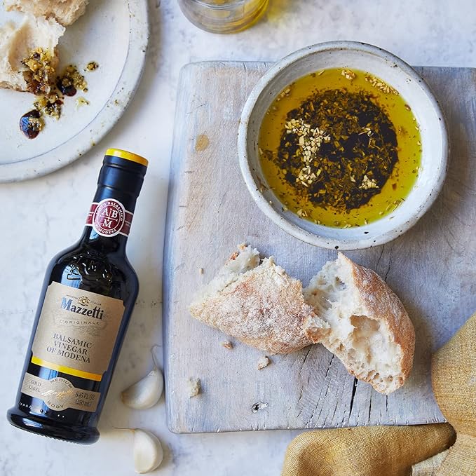 Mazzetti Balsamic Vinegar of Modena Gold Label PGI |Smooth & Balanced | Perfect for Dipping |