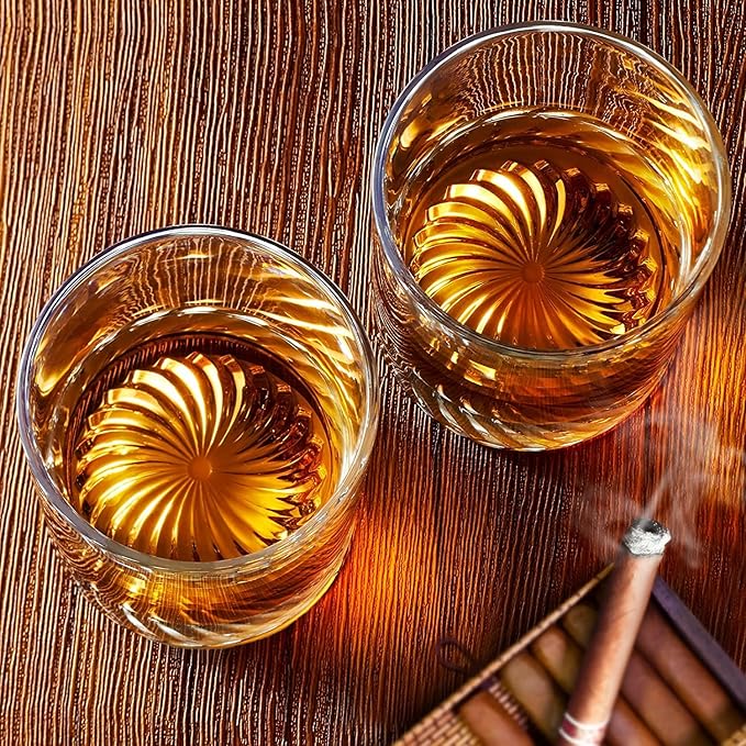 Whiskey Glasses Old Fashioned Glasses Set of 6 12oz Rocks Glasses Gift for Men Women Drinking